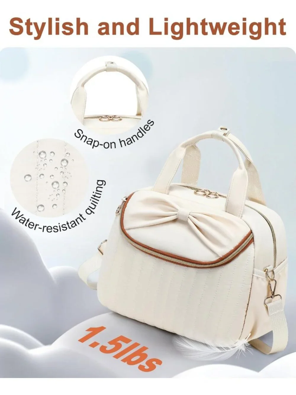 Stylish Insulated Lunch Tote for Women | Large Cooler Bag with Shoulder Strap
